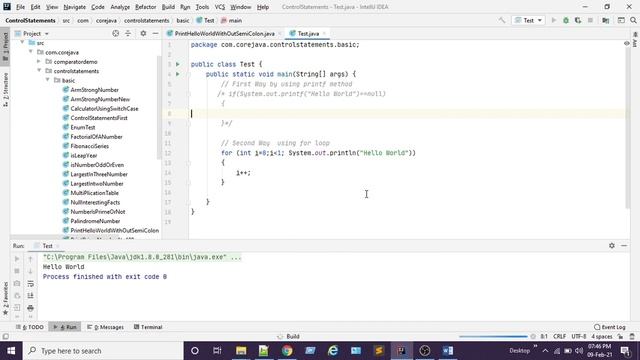 Print Hello World Without using a Semicolon in Java смотреть онлайн