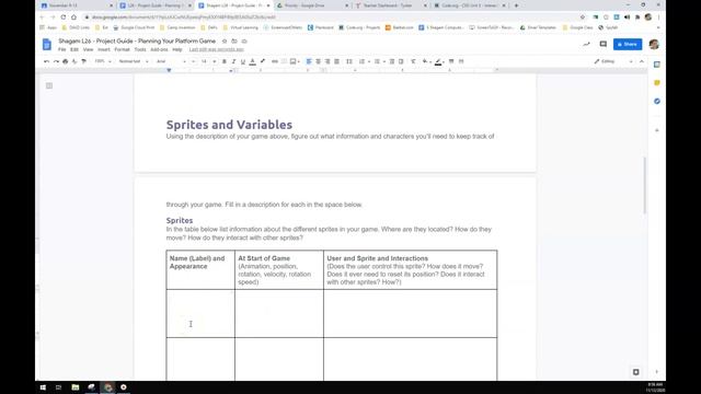 Lesson 26: Fill Out Planning Guide Platform Game смотреть онлайн