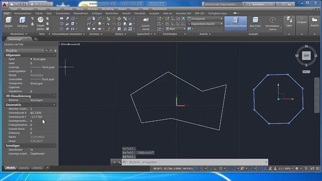 AutoCad 2015 3D Grundlagen Volumenkörper aus geschlossenen Polylinien erstellen смотреть онлайн