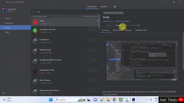 How to install Scala plugin for IntelliJ IDEA | Amit Thinks смотреть онлайн