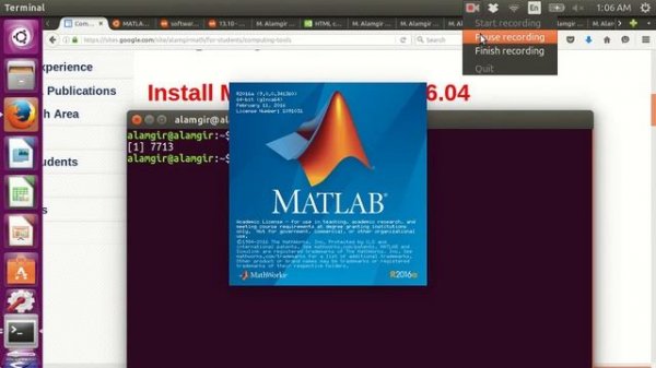 how to Install matlab in ubuntu 16.04 part 1