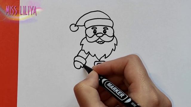 Як намалювати Діда Мороза! Малюємо Санта Клауса! Новорічні малюнки! How to draw a Santa Claus смотреть онлайн