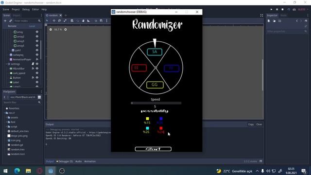 Random selector with Godot смотреть онлайн
