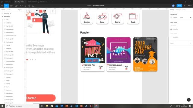 EventApp Mobile UI With Figma - Speed Design смотреть онлайн