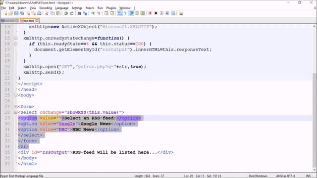 Tutorial 24 PHP AJAX RSS READER IN HINDI смотреть онлайн