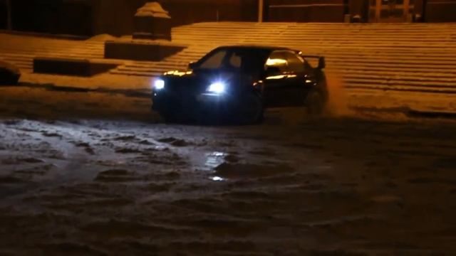 Subaru STi отличный снежный дрифт Snow Drift WRX STI