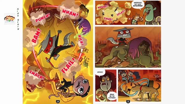 Kids Story with mural - Cat Ninja Book 5 - Family Squabbles смотреть онлайн