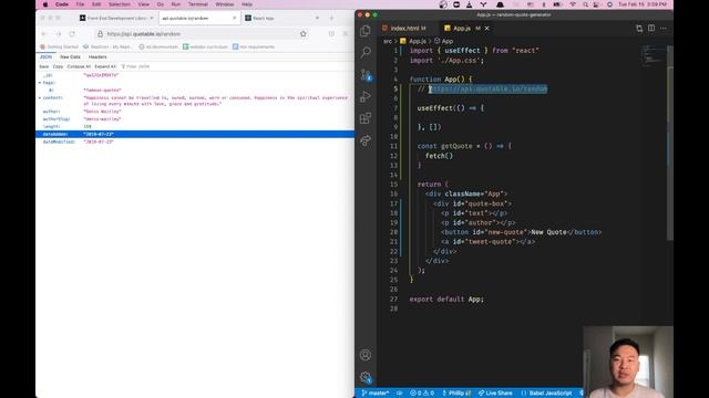 FreeCodeCamp: Build a Random Quote Machine смотреть онлайн