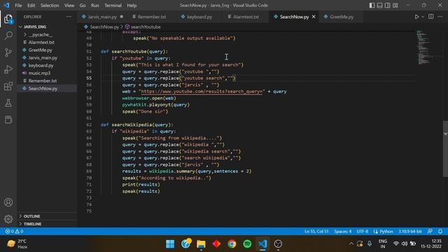 Google and Youtube Automation | Part 3 | In English | How to Make Jarvis In Python | Jarvis Python смотреть онлайн