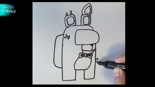 Как нарисовать Амонг Ас Фантом Бонни ФнаФ, How to draw Among Us Phantom Bonnie FnaF смотреть онлайн