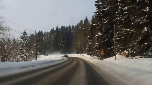 Дорога вдоль ладожского залива Кирьявалахти смотреть онлайн