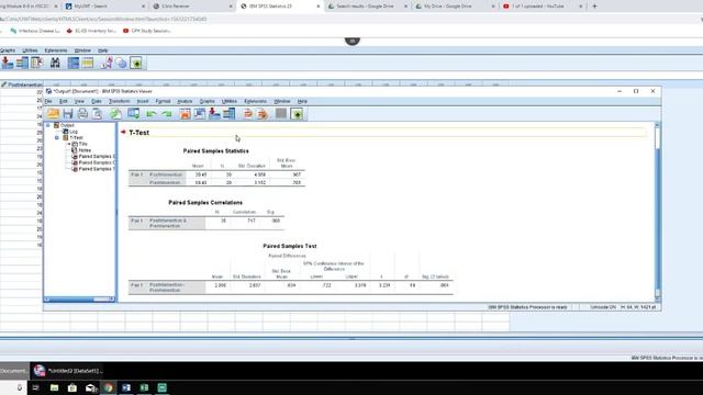 SPSS Paired Samples t Test смотреть онлайн