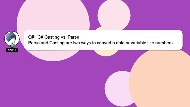 C# : C# Casting vs. Parse