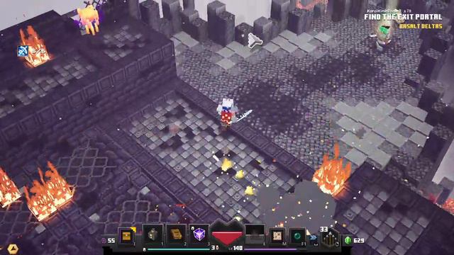 Minecraft Dungeons FLAMES OF THE NETHER Basalt Deltas Mission Attempt #2!!! ( AND GHASTS TOO) смотреть онлайн