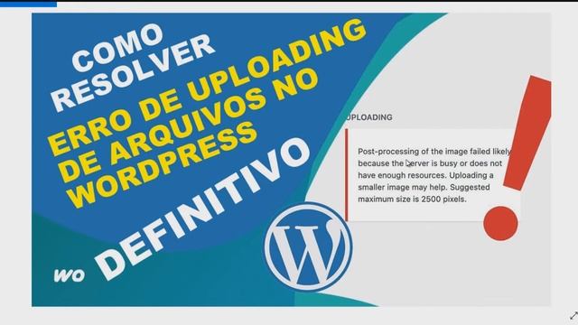 Como resolver erro ao enviar imagem para o wordpress, saiba como resolver este problema de uma vez! смотреть онлайн