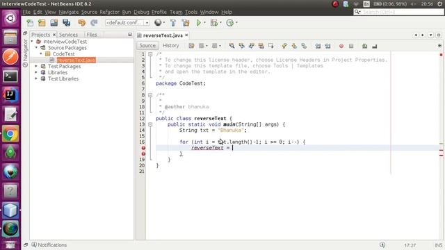 Reverse a given String in Java смотреть онлайн
