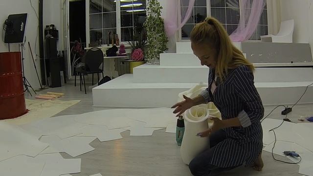 Создаем розу из изолона. Мастер-класс | Ярмарка Мастеров смотреть онлайн