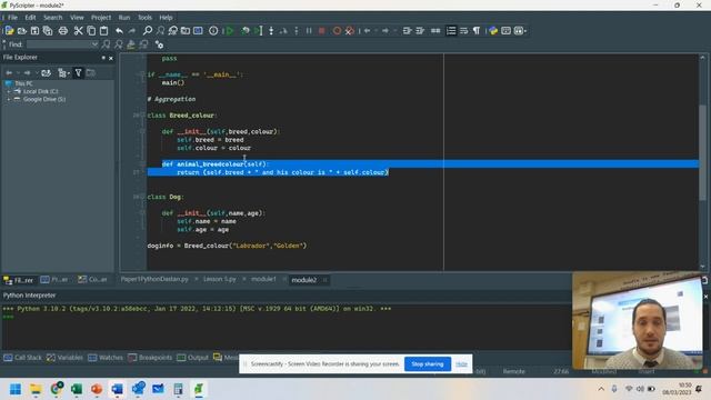 Intro to OOP (Object Oriented Python 3.10) - Lesson 6 - Aggregation смотреть онлайн