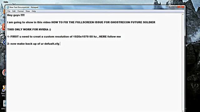 Copy of How to FIX the Full screen ISSUE FOR GHOST RECON FUTURE SOLDIER (nvidia users) смотреть онлайн