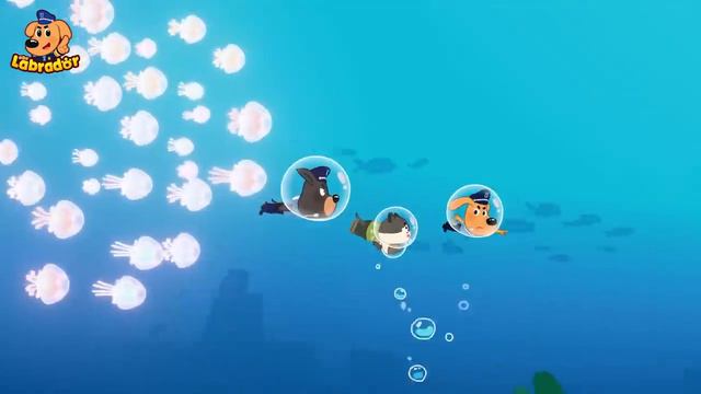 Underwater Monster | Be Careful Of Jellyfish | Safety Tips | Kids Cartoons| Sheriff Labrador