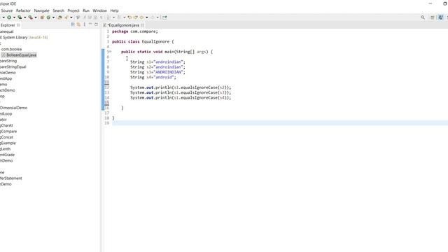 Core Java 47) String BooleanEqual ignore case in Java | Java Tutorials | AndroIndian смотреть онлайн