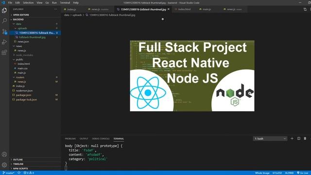 Node JS Image Resize Before Saving || Sharp & Multer || Full Stack App #5 смотреть онлайн