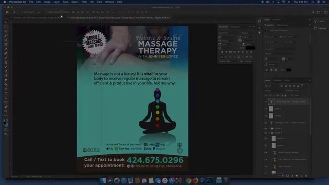 How to Design a Folded Business Card in Adobe Photoshop CC смотреть онлайн
