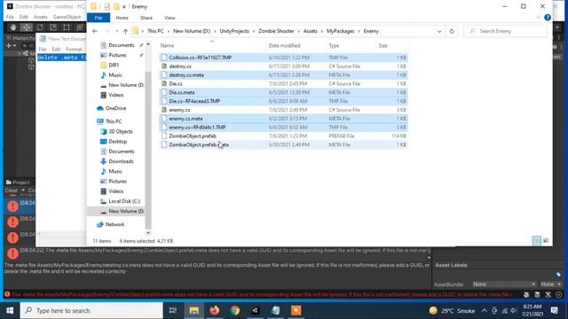 meta file does not have valid guid its corresponding assets will be ignored, .cs .meta error, unity смотреть онлайн