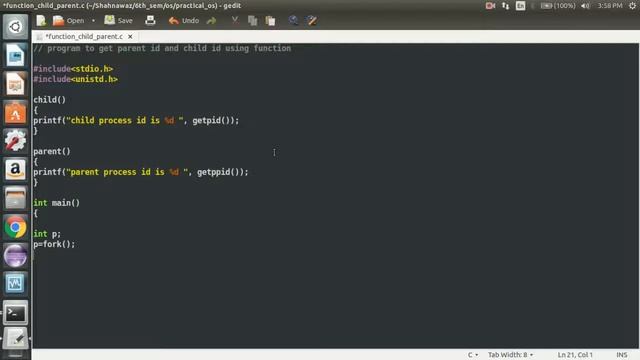 c program to create child & parent process id using a function | c program to create process смотреть онлайн