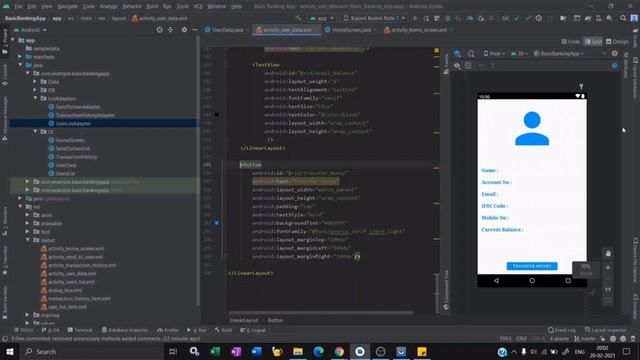 Basic Banking Android Application | The Sparks Foundations | TASK#2 смотреть онлайн