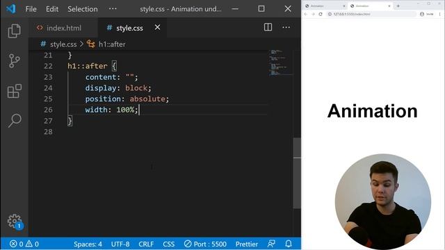 Animation soulignage en CSS. смотреть онлайн