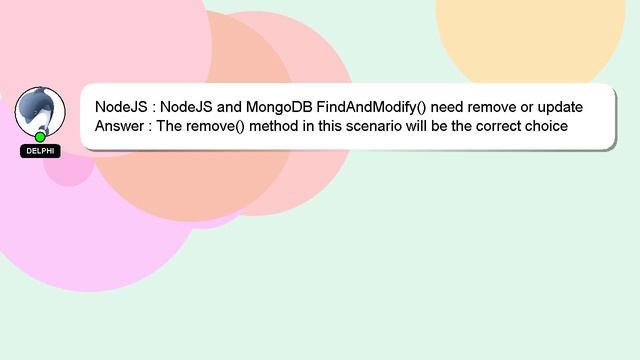 NodeJS : NodeJS and MongoDB FindAndModify() need remove or update смотреть онлайн