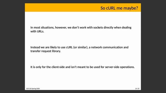 ECE 252 Lecture 8: Network Communication смотреть онлайн