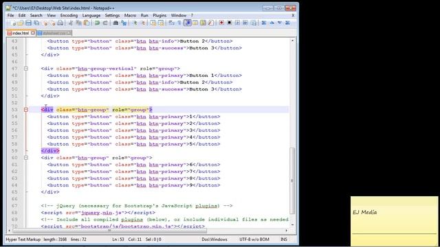 Bootstrap Tutorial for Beginners - 15 - Buttons Part 3 смотреть онлайн