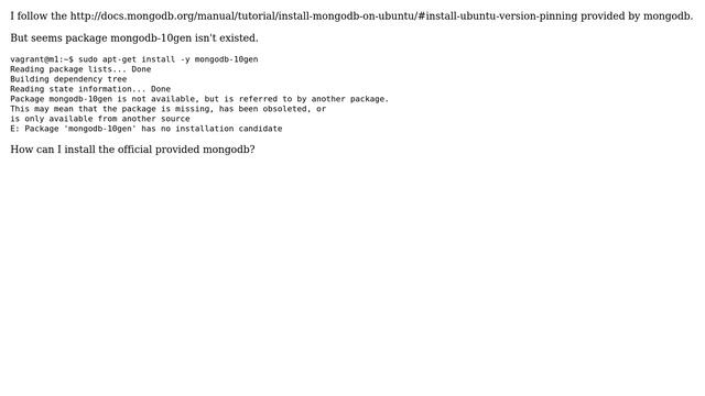 DevOps & SysAdmins: Cannot install in mongodb in ubuntu 13.04 смотреть онлайн