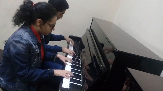 We Wish You A Merry Christmas ( 4 Hands Piano ) - Jomana & David Youhanna смотреть онлайн
