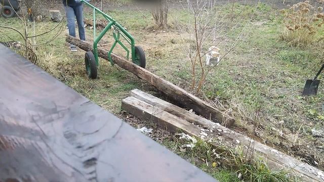 Тележка для перевозки бревен и пиломатериалов смотреть онлайн