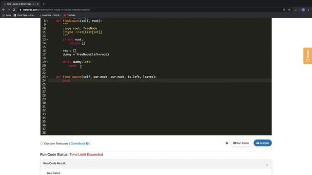 Leetcode 366 Find Leaves of Binary Tree in Python смотреть онлайн