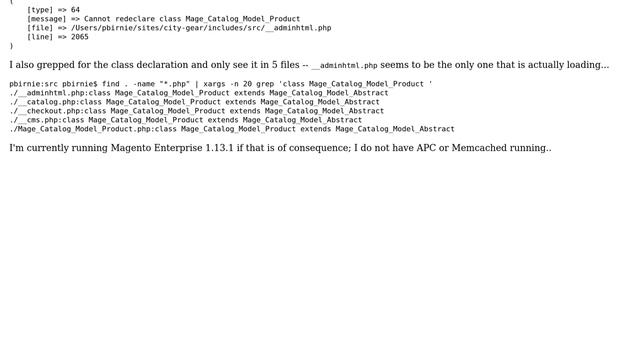 Magento: Cannot Redeclare Class Error Following Compliation смотреть онлайн