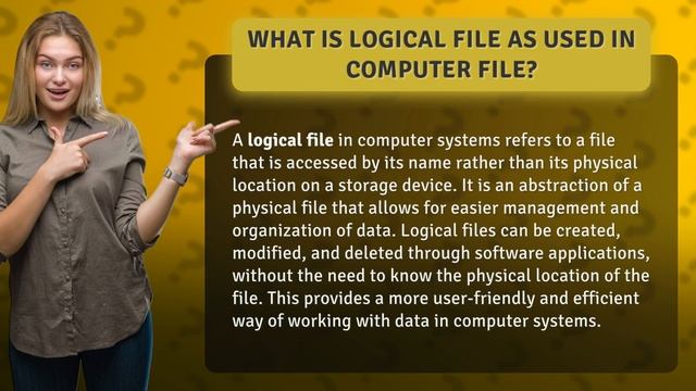 What is logical file as used in computer file? смотреть онлайн