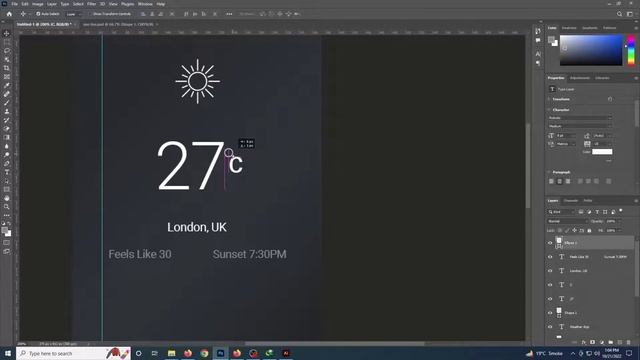 How to Design a Weather App UI #photoshop смотреть онлайн