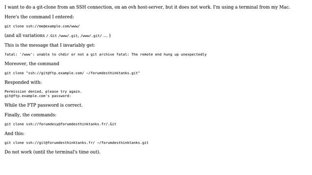 Git clone on an ovh host server смотреть онлайн