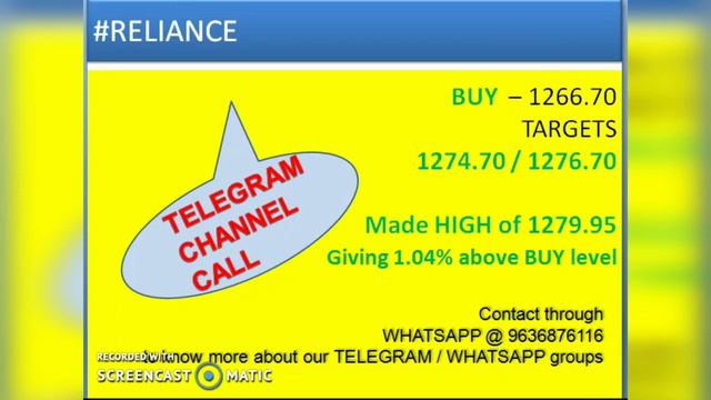 TELEGRAM CHANNEL intraday calls for 24/08/2018 - an HONEST review смотреть онлайн