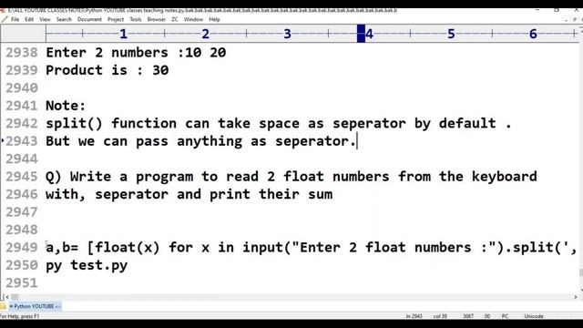 Python|Class-55||Multiple Values Reading||Python Tutorial for Beginners - in Telugu and English смотреть онлайн