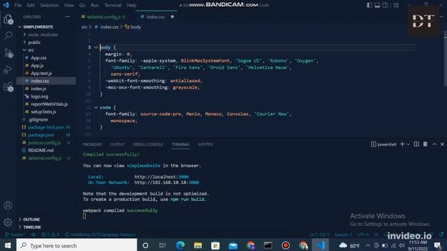 Create React App With Tailwind CSS || ReactJS || Data With Tech || смотреть онлайн