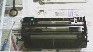 Как заменить фотобарабан и ракель Kyocera FS-1028/1128 (DK-150) видео