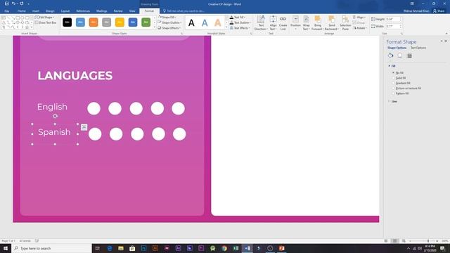 Creative Resume design in Microsoft Word (2020) смотреть онлайн