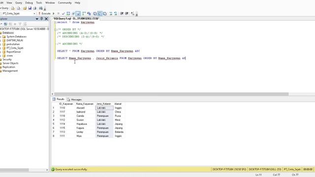 SSMS#5 - ORDER BY ASC & DESC Pada MICROSOFT SQL SERVER Management Studio смотреть онлайн