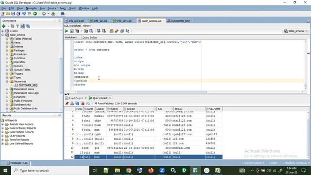 normalisation, sequence,index,explain plan,hints смотреть онлайн
