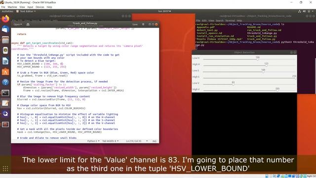 3. Modify/Run With New Color Range (Write an Object Tracking Drone Application) смотреть онлайн